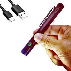 Nitefox Pen Light Rechargeable EDC Pocket Flashlight with Clip Diffuser,Bright 300 Lumens, Side Switch One-Hand Easy Use for Everyday Work,Emergency,Tight Spaces, Worker,Police, Nurse Use