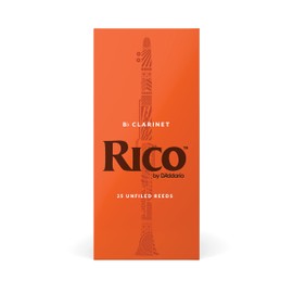 D'Addario Rico Bb Clarinet Reeds, Strength 3.5, Pack of 25