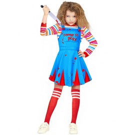 bakjuno - Falda clásica para niños, cuchillo de película de terror y accesorios (9-10 años)
