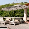 Tangkula 15Ft Double-Sided Patio Umbrella, Outdoor Extra Large Umbrella W/Hand-Crank