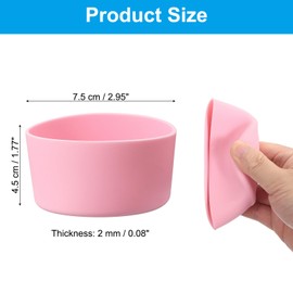 PATIKIL Silicone Boot, 1pcs Bottom Sleeve Protector, Anti-Slip Protective Sleeve for Water Bottle, Car Travel Cup, Dark Pink