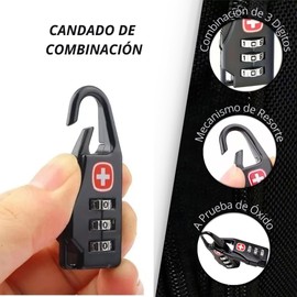 NOVOTEND - Candado para maleta de viaje, 2 Pack Cerraduras de equipaje, Candado para locker gym, Candado de combinación de 3 dígitos en color negro, Ideal para maleta, mochila, locker, bicicleta.
