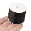 Hackberry Creek Black Satin Nylon Cord - 1mm Smooth String