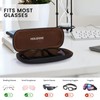 MOLSHINE Hard Shell PU Leather Glasses Case,Travel Portable Eyeglass Case