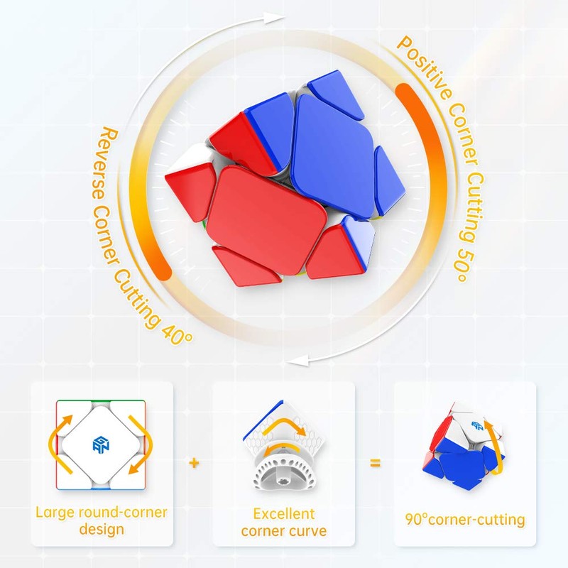 GAN Skewb 8 Magnets, Magnetic Speed Cube Gans Skewb Puzzle