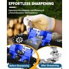 CONGDAREN Chainsaw Sharpener, Portable Hand Crank Tool with 5 Sharpening