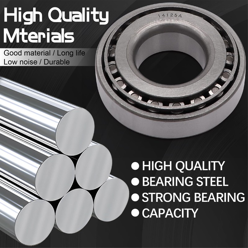 25580 14125A Trailer Axle Bearing Kit 4 Sets,5200-7000 lb for