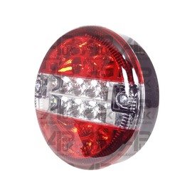 APUK 12V LED 5.5" Red Clear Rear Brake Tail Light Lamp Daxara Maypole Erde Trailer