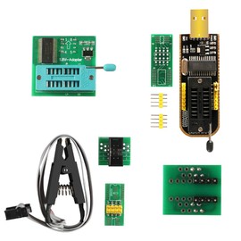 ALMOCN SOIC8 SOP8 Test Clip For EEPROM 93CXX / 25CXX / 24CXX + CH341A 24 25 Series EEPROM Flash BIOS USB +1.8V Adapter + Soic8 Adapter Programmer Module Kit