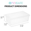 OMNISAFE 6 Quart Stackable Plastic Storage Shoebox, BPA-Free Nestable Container