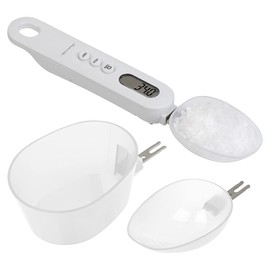 Rosenstein & Söhne Spoon Scale: Digital Spoon Scale, LCD Display, up to 500g, 3 Attachments, 25/50/150ml (Measuring Spoon)