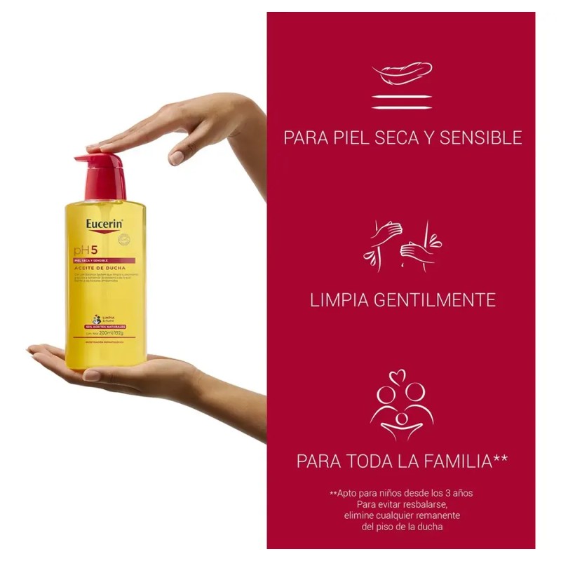 Aceite De Ducha Eucerin Ph5 Piel Seca Y Sensible 200ml