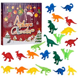 Douthfolle Advent Calendar 2024, Dinosaur Toy for Children, 24 Days Countdown Calendar for Christmas Surprise Toy Set, Ideal Christmas Gifts for Boys Girls Toddlers