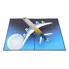 ETA 3D Airplane Pop Up Card, 3D Birthday Vehicles Pop up Card for Travel, Pilot, Flight Attendant or for Grandpa Father Dad Husband Son, Father Day Card (H31)