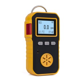 H2S Monitor Clip on, Hydrogen Sulfide Gas Detector, Portable Rechargeable Single Gas Meter with Vibration, Visual Audible and Light Alarms, 14h Long Battery Life, Explosion-Proof, for Worker Industry