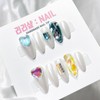 Water shine dripping heart full stone handmade nail tip -