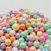 Fiozroor 200 Pcs 8mm Iridescent Colorful Pearl Craft Beads