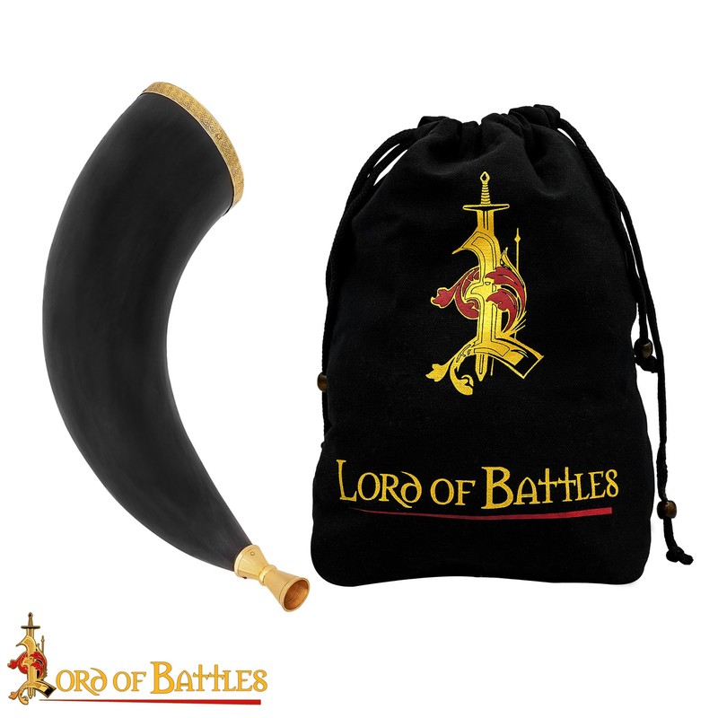Lord of Battles Viking War Horn Medieval Blowing Horn with