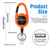 Retractable Keychain, Heavy Duty Carabiner Badge Holder, Tactical ID Badge