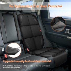 OCCKAI Car Seat Protector for Child Car Seat, 600D Fabric Safe Car Seat Cover with Upgraded Non-Slip Backing, Waterproof Seat Protector Under Baby Car Seat with Thick Padding for Car Back Front Seat