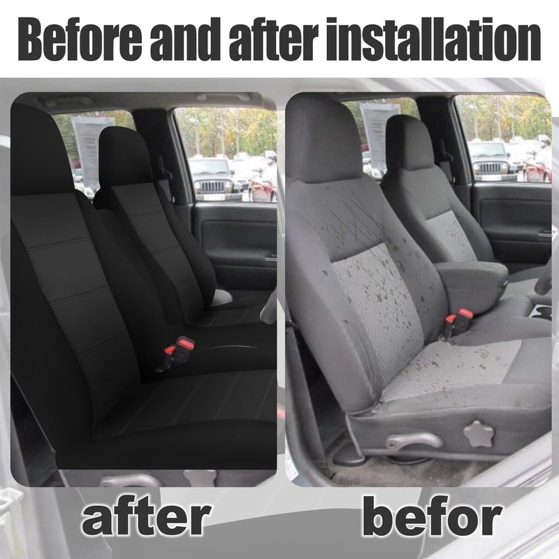 ESMING 60/40 Front Split Bench Seat Covers for Chevy Colorado