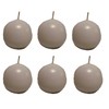 Biedermann & Sons 2-3/4-Inch Round-Shaped Candles, White, Set of 6