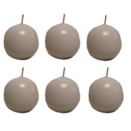 Biedermann & Sons 2-3/4-Inch Round-Shaped Candles, White, Set of 6