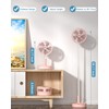 AICase Stand Fan,Folding Portable Telescopic Floor/USB Desk Fan with 10800mAh