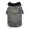 Reddy Grey Textured Fleece Dog Jacket, X-Large