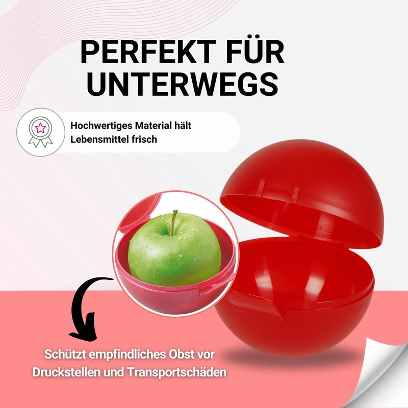 Uakeii Apple Box for School Made of Plastic - Apple