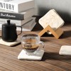 Koville Marble Coasters Set of 5, Square Coasters with Holder