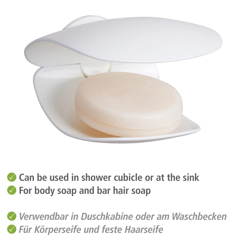 WENKO Turbo-Loc® Sora Wall Soap Tray, No Drilling Required in