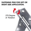 Primes DIY 150 mm T-Hinge Zinc Plated, Rustproof Powder Coating,