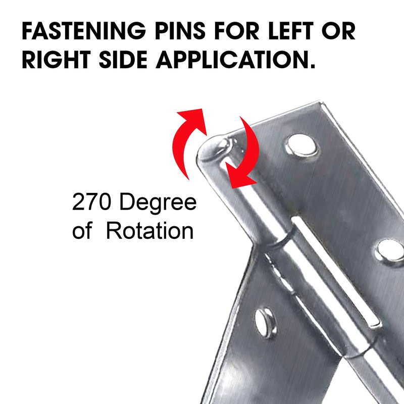 Primes DIY 150 mm T-Hinge Zinc Plated, Rustproof Powder Coating,