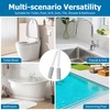 6 Pack Gray Extended Handle Toilet Brush, Bubble Pumice Stone,