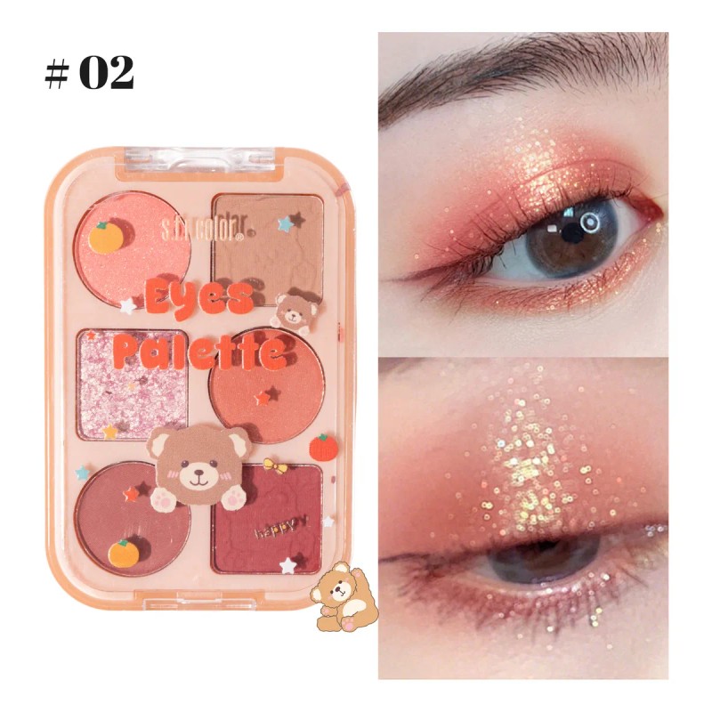 Kit 3 Sombras De Ojos Mate Y Resaltador De Tacto