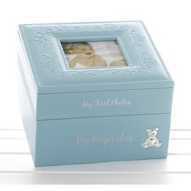 Shudehill Giftware Baby Boy Keepsake & Photo Memory Box My First Photo Box Birth Christening Baby