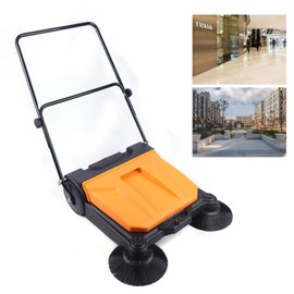 DYRABREST Hand Push Floor Sweeper, 26 inch Outdoor Walk-Behind Hand Floor Sweeper, Commercial Manual Push Cleaner for Street, Yard, Garden, Diveway, Warehouse Cleaning Sweeping