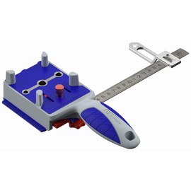 TIVOLY - Drill Guide for Wooden Dowels - Template for Making Wood Joints with Bolts - Drilling Ø 6/8/10 mm - Maximum Thickness of Wood Panel: 50 mm