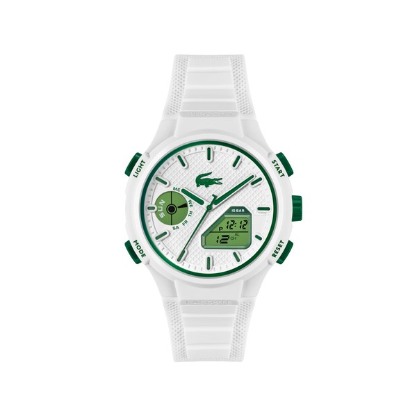 Lacoste LC33 Men's Analog and Digital Movement Watch, Silicone Strap,
