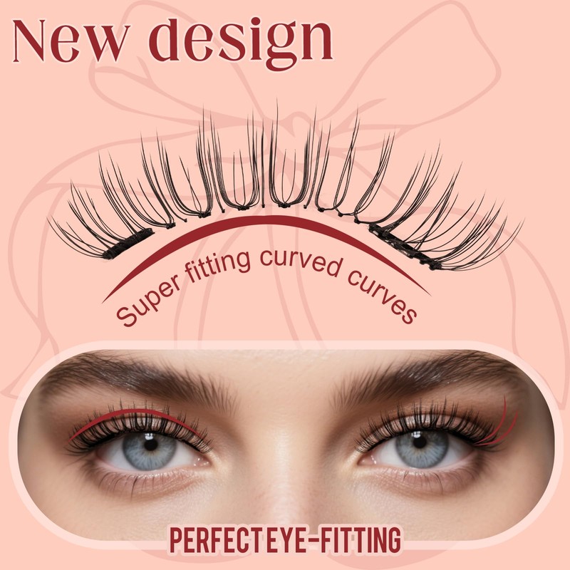 Higu clace Magnetic Eyelash kit, Reusable Magnetic Lashes Set with