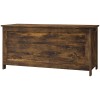 "Rustic Brown Wooden Kids & Teen Storage Bench with 2