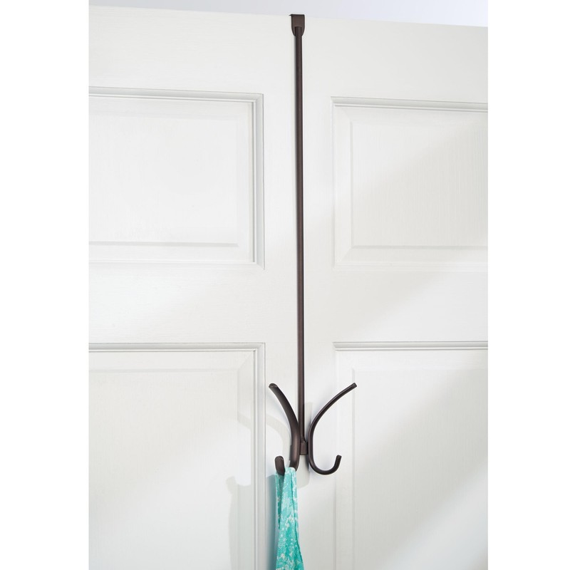 InterDesign Axis Easy Reach 24" Quad Hook, Over the Door