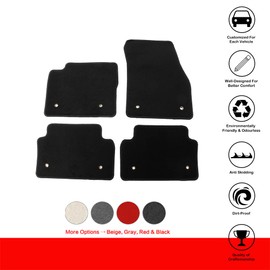 IKON MOTORSPORTS, Floor Mats Compatible with 2018-2023 Jaguar E-Pace, Black Nylon Car Auto Front Rear Carpets Liner 4PC Set Protector, 2019 2020