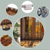 TQNNTQ Autumn Window Scene Shower Curtain Fall Forest View Yellow