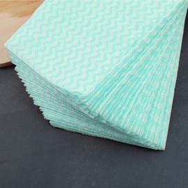 KMAKII Paquete de 80 paños desechables de limpieza reutilizables resistentes para cocina, 14 x 21 pulgadas, color verde