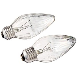 GE 75340 Traditional Lighting Incandescent Deco/Candle, 2 Count (Pack of 1), Clear Bulbs