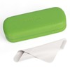 RayLove Glasses Case Hard Shell Eyeglass Case with Cleaning Cloth,