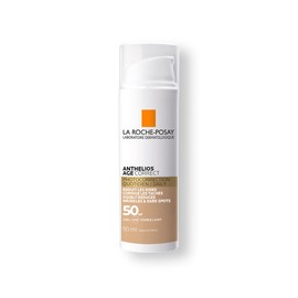 La Roche-Posay Anthelios Age Correct Protector Solar Facial Con Color Antiarrugas, Hidrata Y Restaura La Barrera De La Piel, Con Ácido Hialurónico Y Tecnología Cellox-B3, Para Piel Sensible, 50 ml