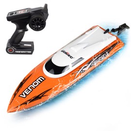 Ulifance 25 km/h Remote Control Boat for Pools and Lakes, RC Boat Toy for Children and Adults, Orange